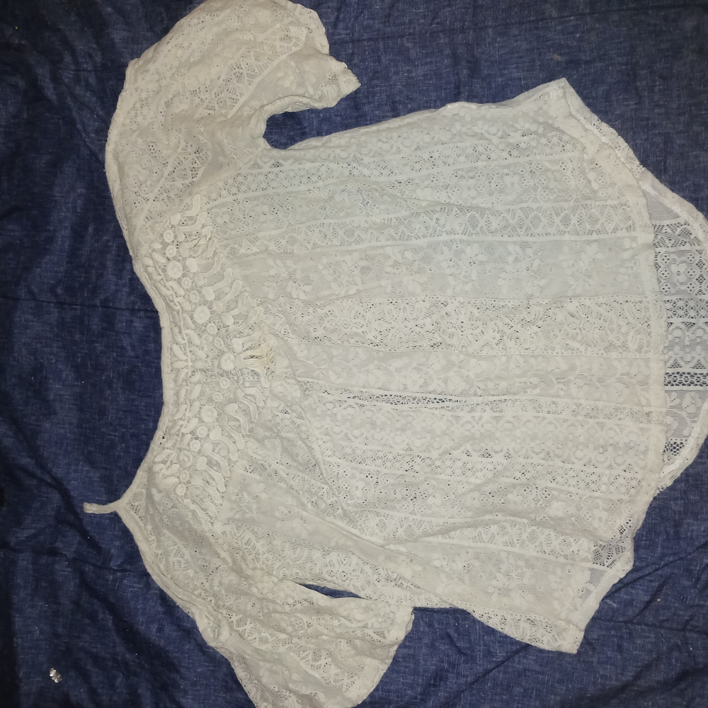 Eyeshadow Cream Ruffled Embellished Blouse